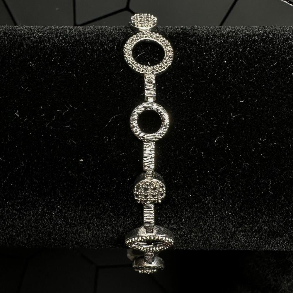 Sparkling Sterling Silver Statement Bracelet - 8 … - image 4